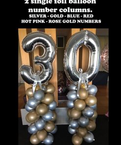 2 SINGLE FOIL BALLOON NUMBERS2