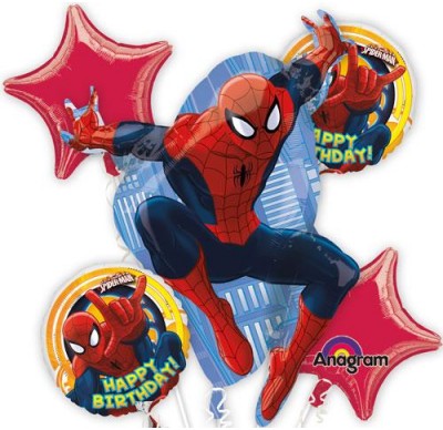 Anagram Balloon Bouquet Kit Spiderman Birthday