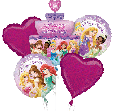 Anagram Licensed Balloon Bouquet Kit Princess Bday Cake