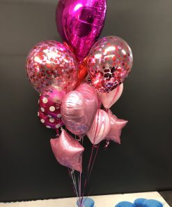 hearts and stars balloon bouquet