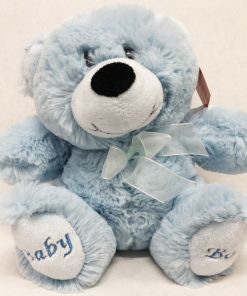large 25cm blue teddy baby boy