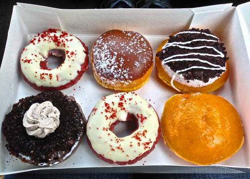 6 mixed doughnuts