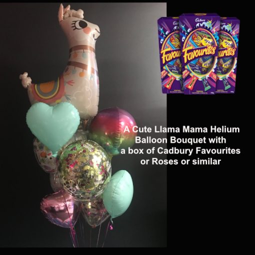 Llama Mama Bouquet and Chocolates