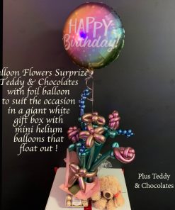balloon flower surprize teddy chocolates