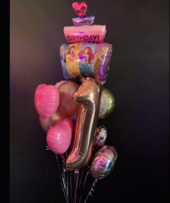 Princess number balloon bouquet