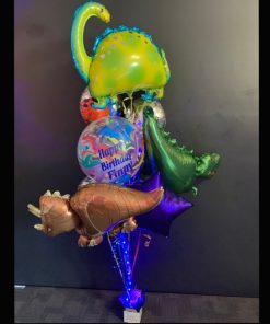 Dinosaur themed helium balloon bouquet