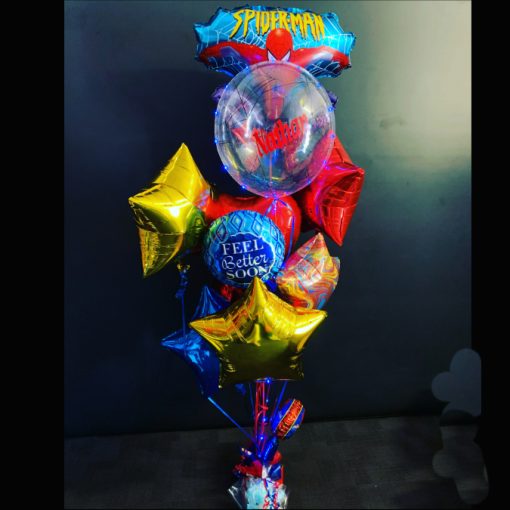 Super Hero personalised deluxe balloon bouquet