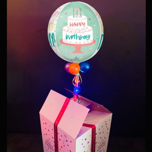 Happy Birthday Cake balloon in a box