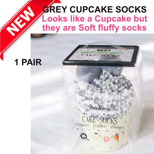 Silver / White Cupcake Socks 1 pack
