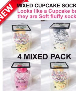 Mixed Colours Cupcake Socks 4 pack