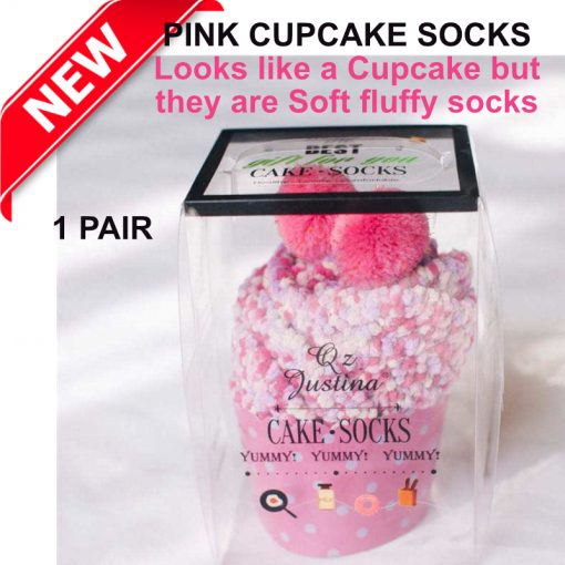 pink cupcake socks 1 pack