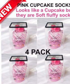 pink cupcake socks 4 pack